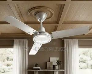 Crown Ceiling Fan With Led Light Modern 3 Blade Silent Fan