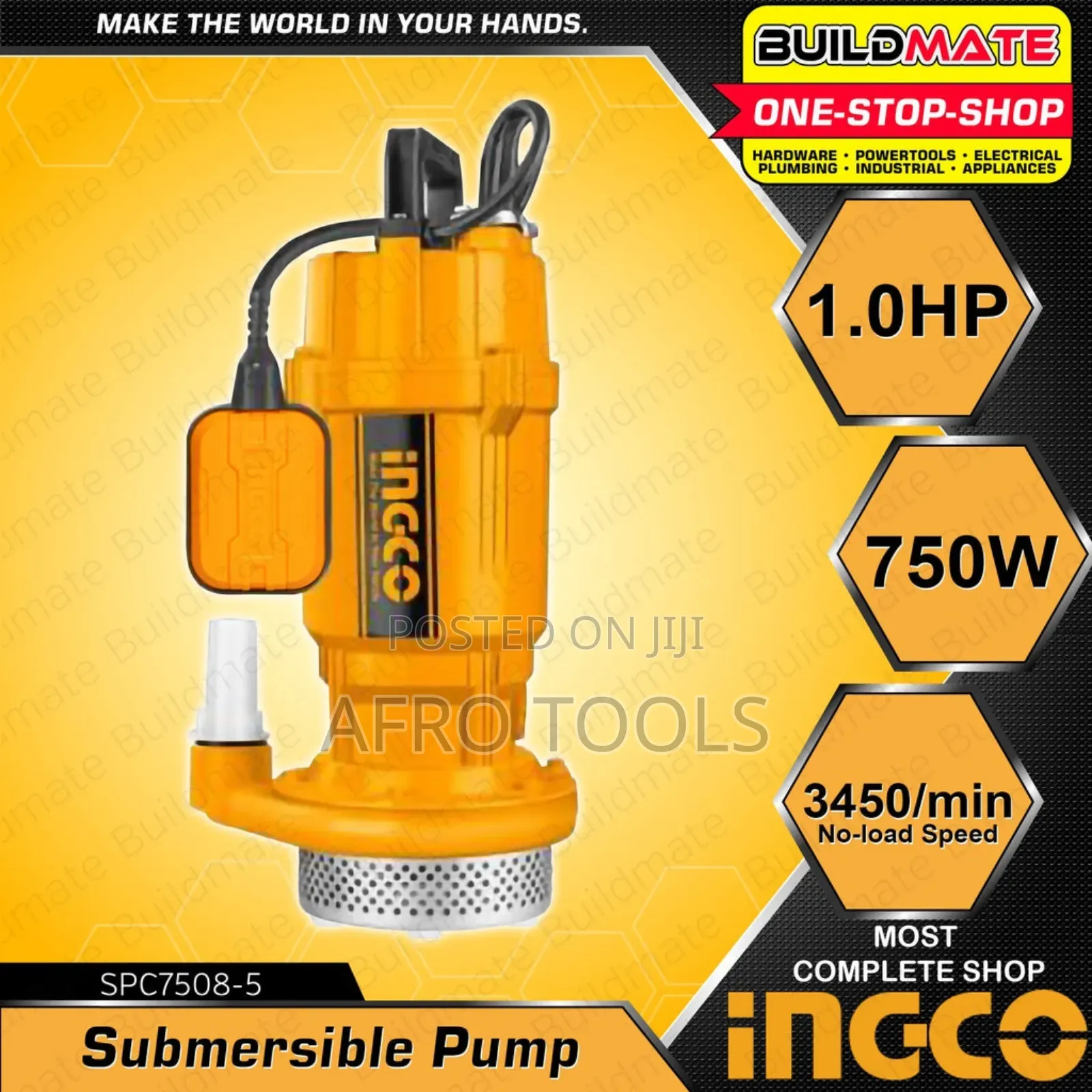 Ingco Submersible (የንጹህ ውሃ መሳበያ) ፓንፕ