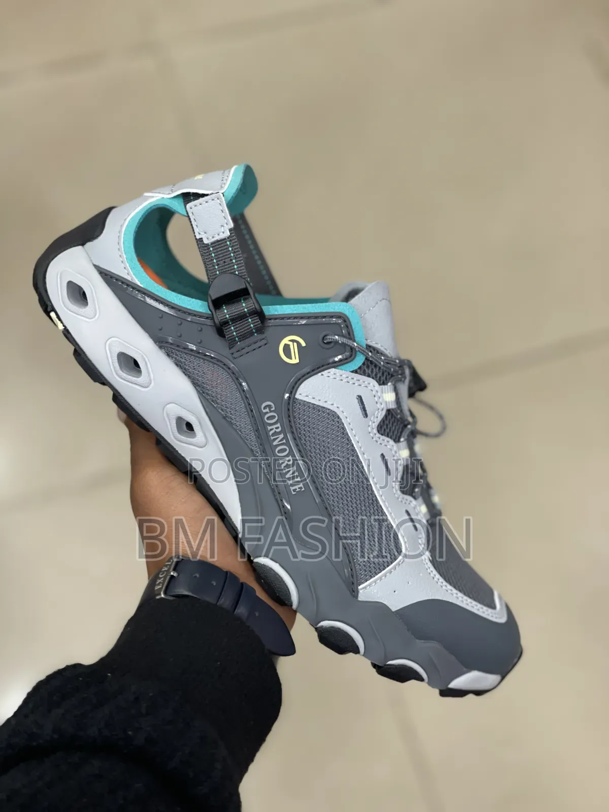 Gornornie Grey And Teal Outdoor Hybrid Sandals