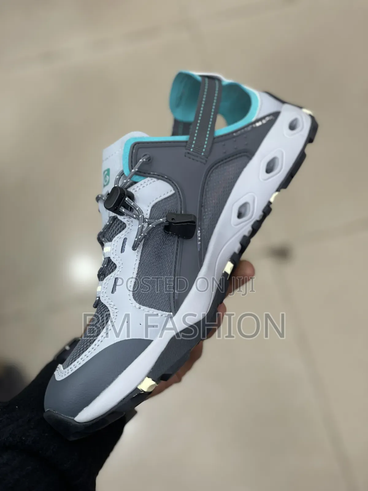 Gornornie Grey And Teal Outdoor Hybrid Sandals
