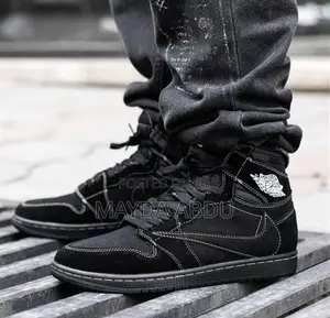 New Arrival Traviscott Air Jordan 1 High Black