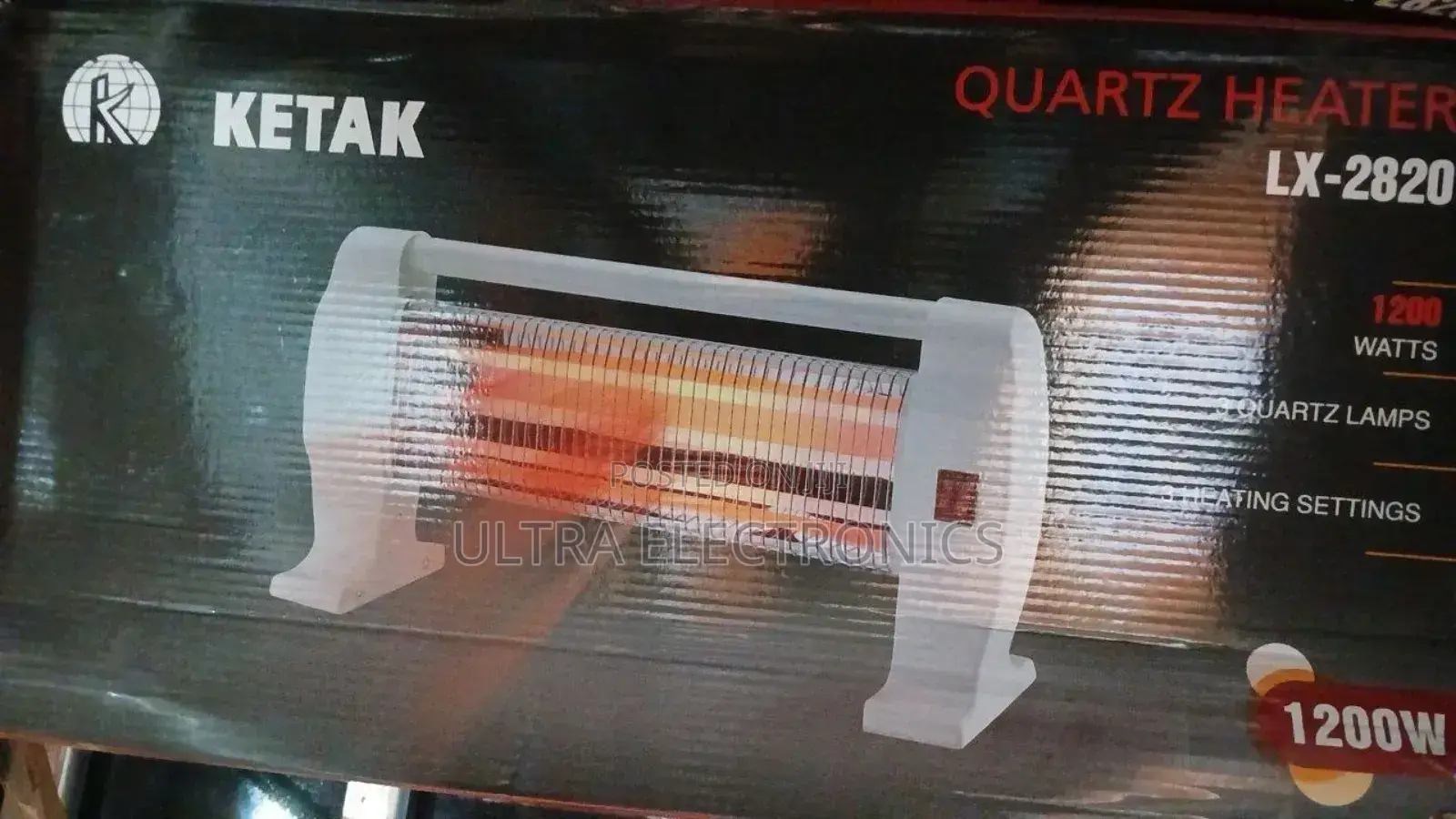 Heater Ketak Brand Lx-2820 Horizontal Quartz. Heating Power: The