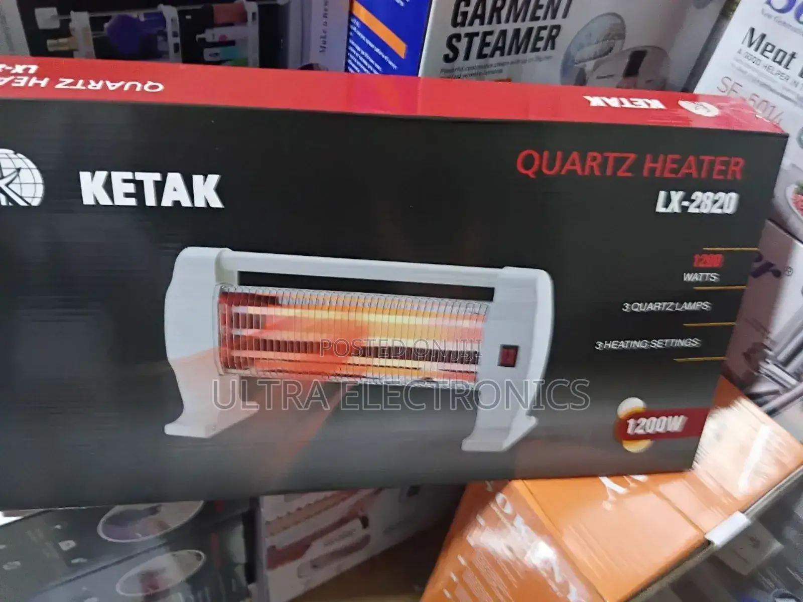 Heater Ketak Brand Lx-2820 Horizontal Quartz. Heating Power: The