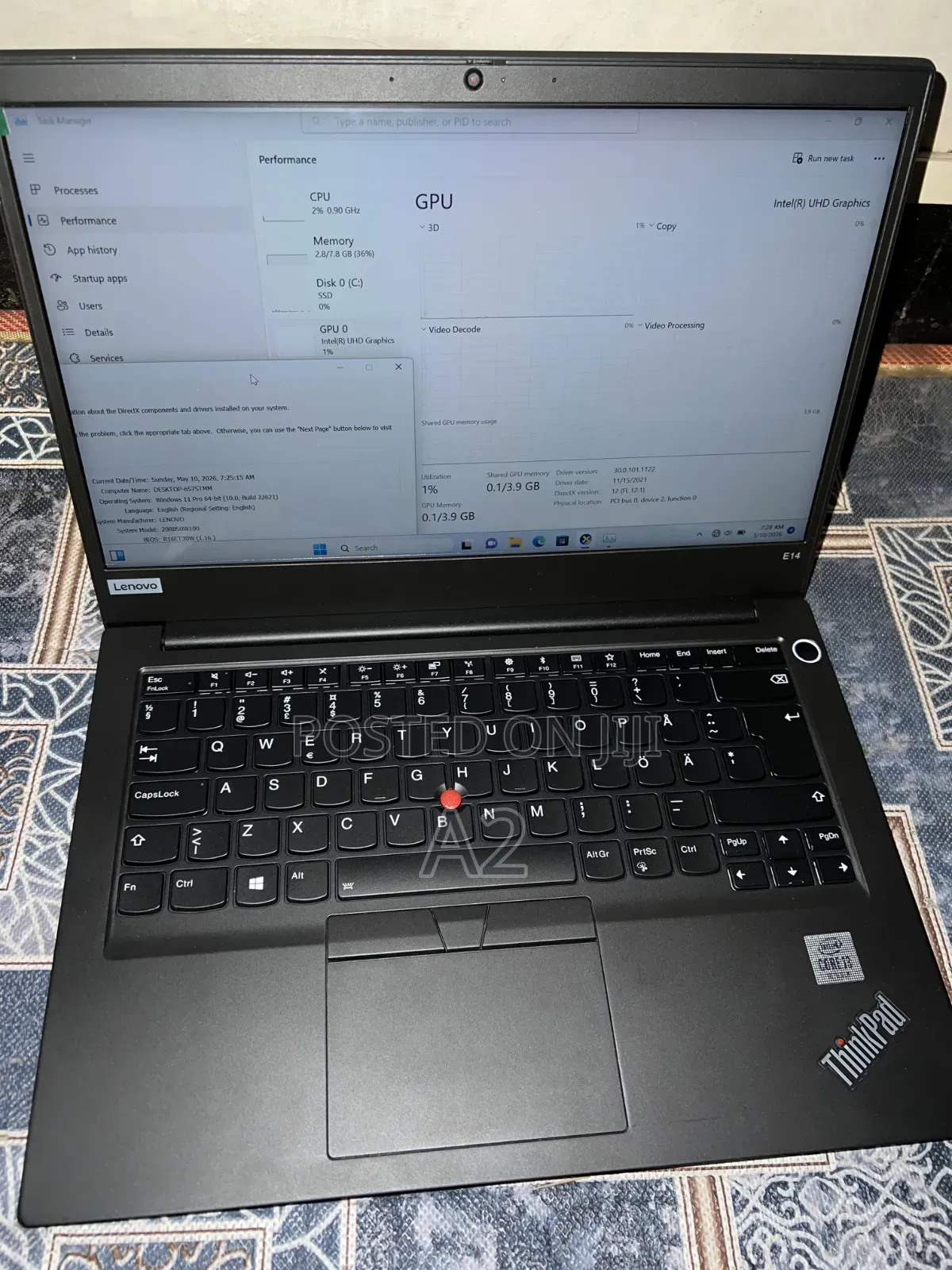 New Laptop Lenovo 8GB Intel Core i3 SSD 256GB