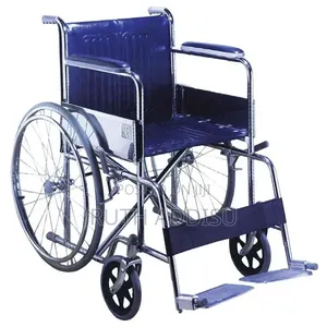 Basic Wheelchair With Dual Brakes - Secure Comfortable Wheelchair