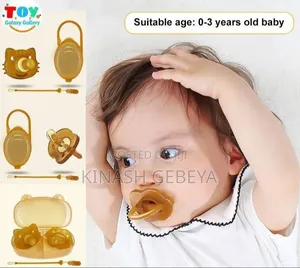 Baby Silicone Pacifier Set With Storage Box