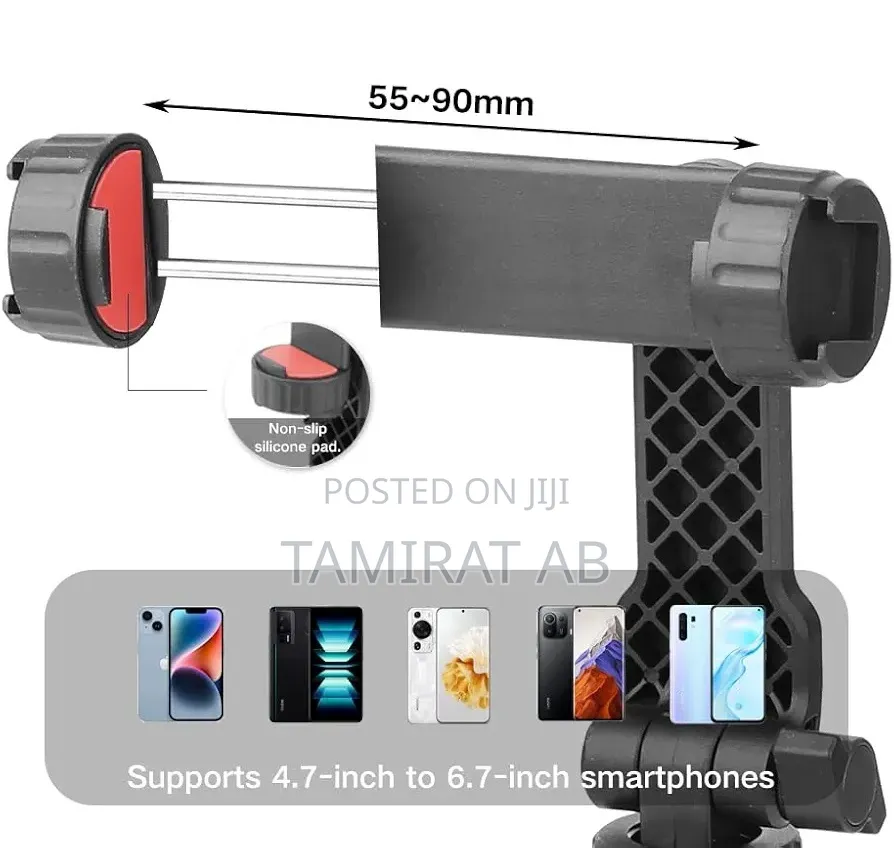 360° Rotating Camera Tripod Phone Mount With Dual Cold Shoe 1/4"Screw