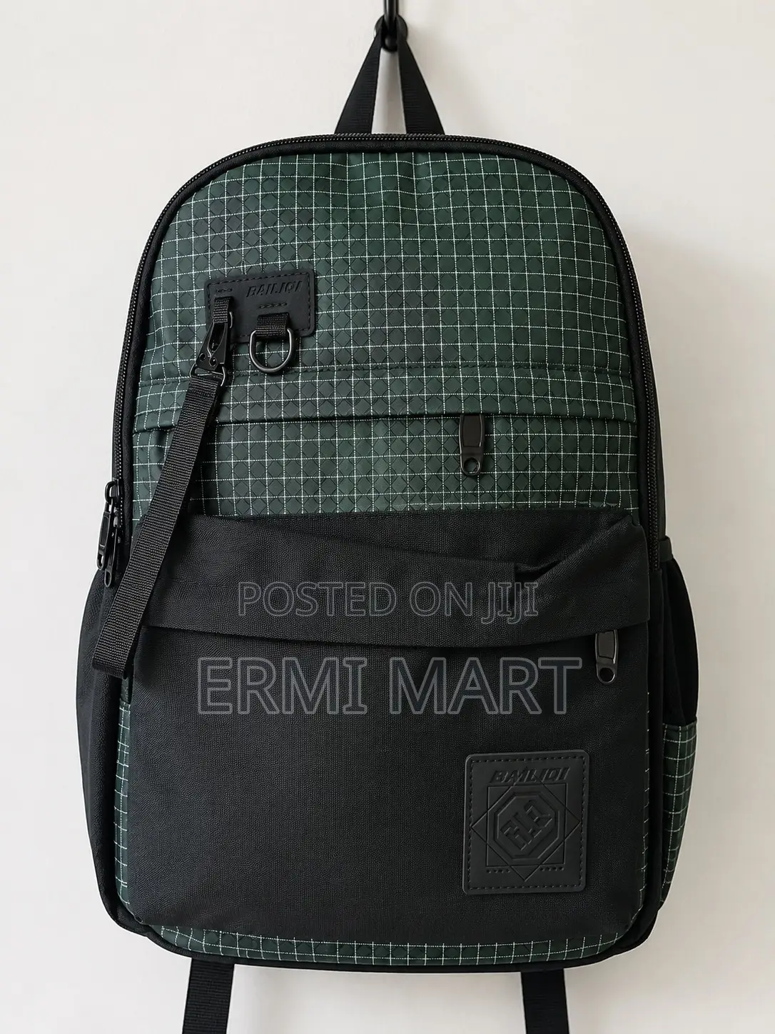 Modern Multi-Pocket Backpack – Black/Grey