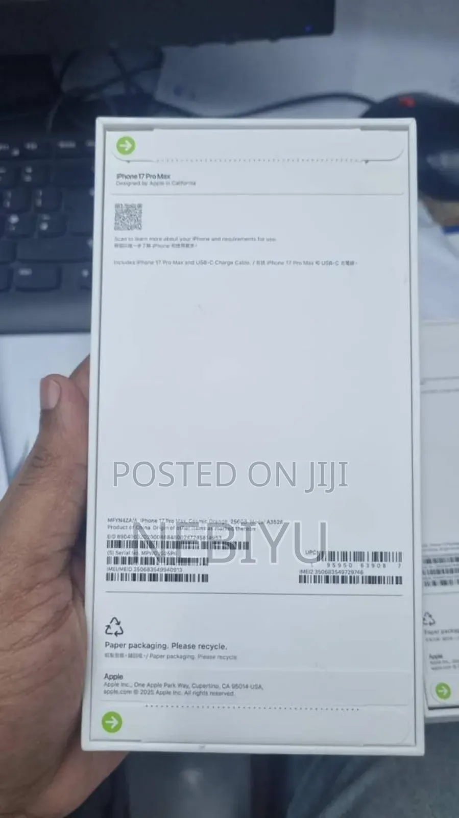 New Apple iPhone 17 Pro Max 256 GB Orange