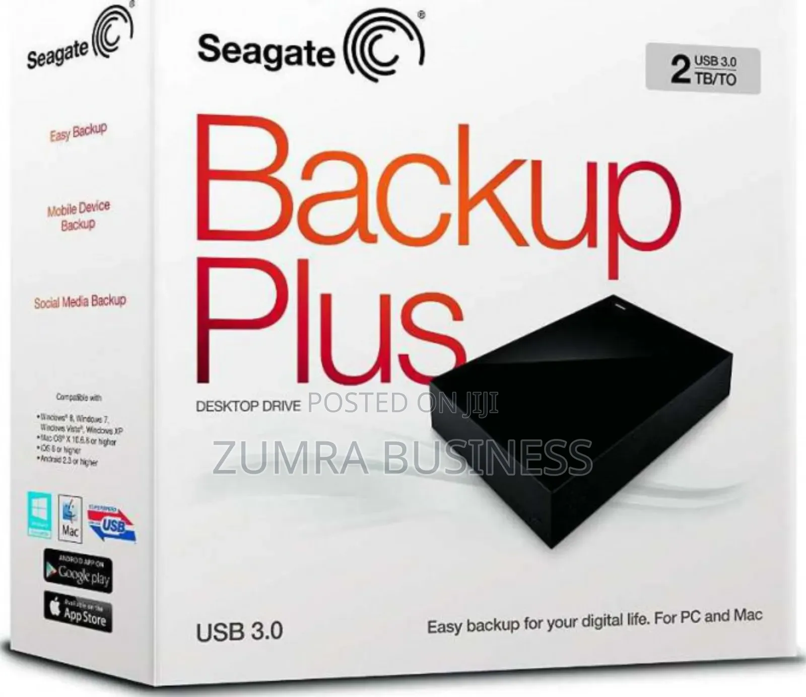 Seagate 2tb HDD Storage File Backup Plus