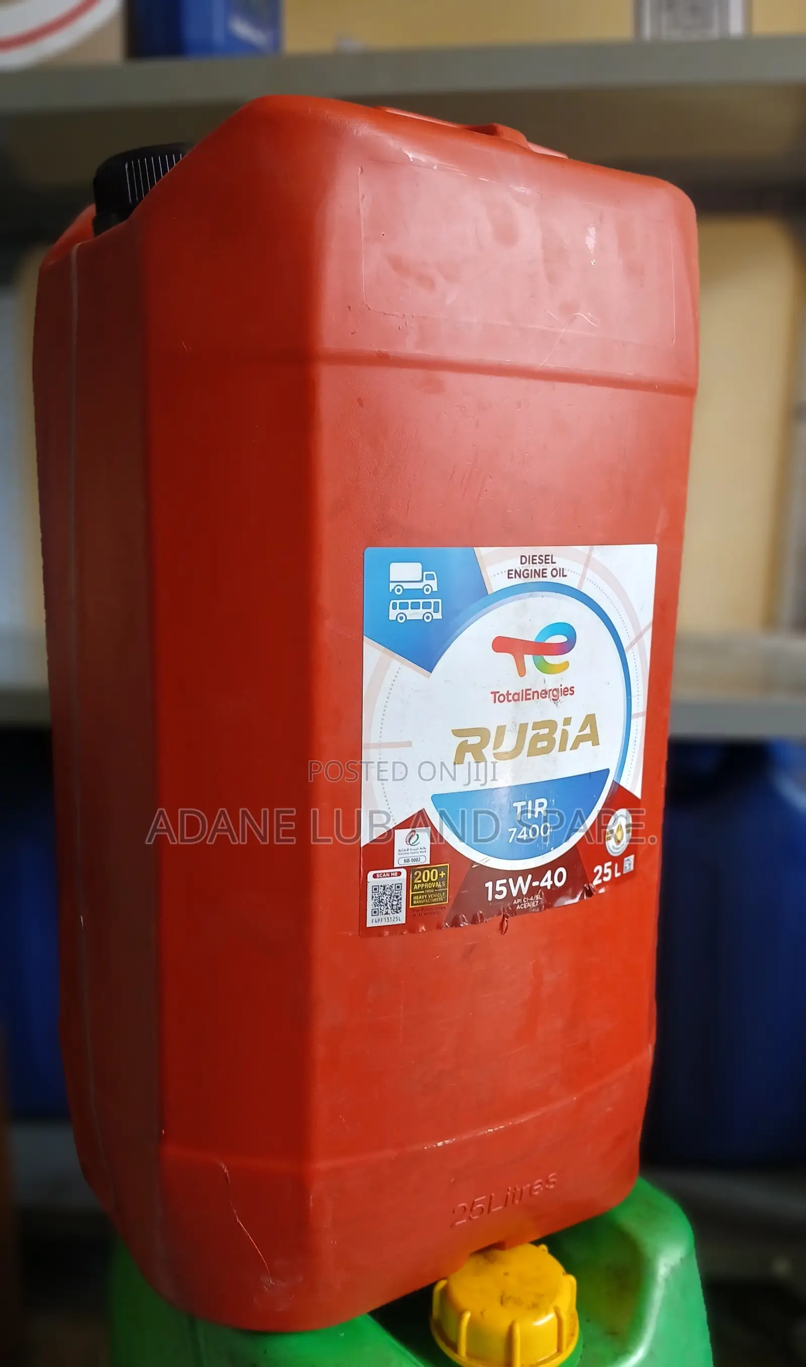 ቶታል 15w40 Tir7400 የሞተር ዘይት 25lt$