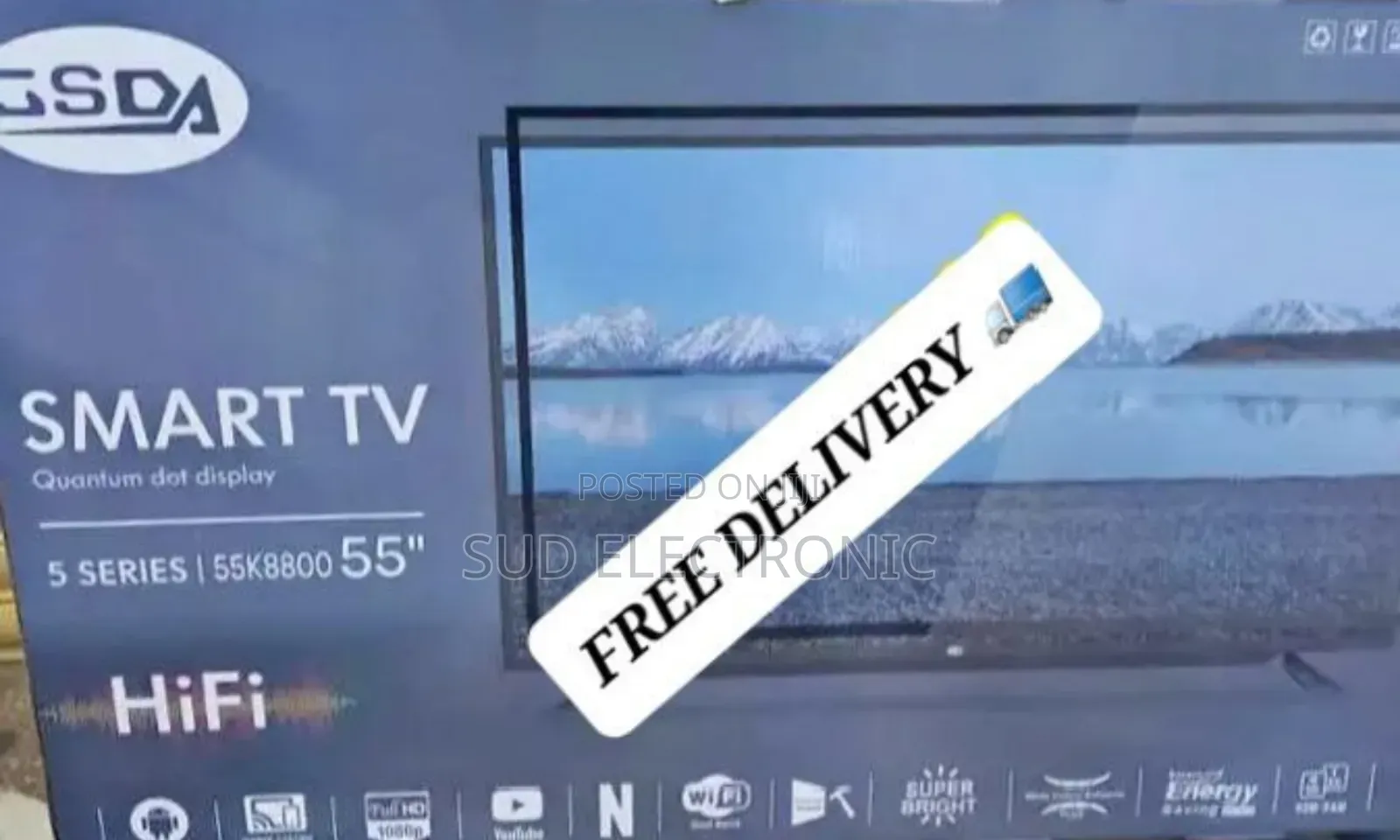 Gsda 55" New 2025 Smart Tv