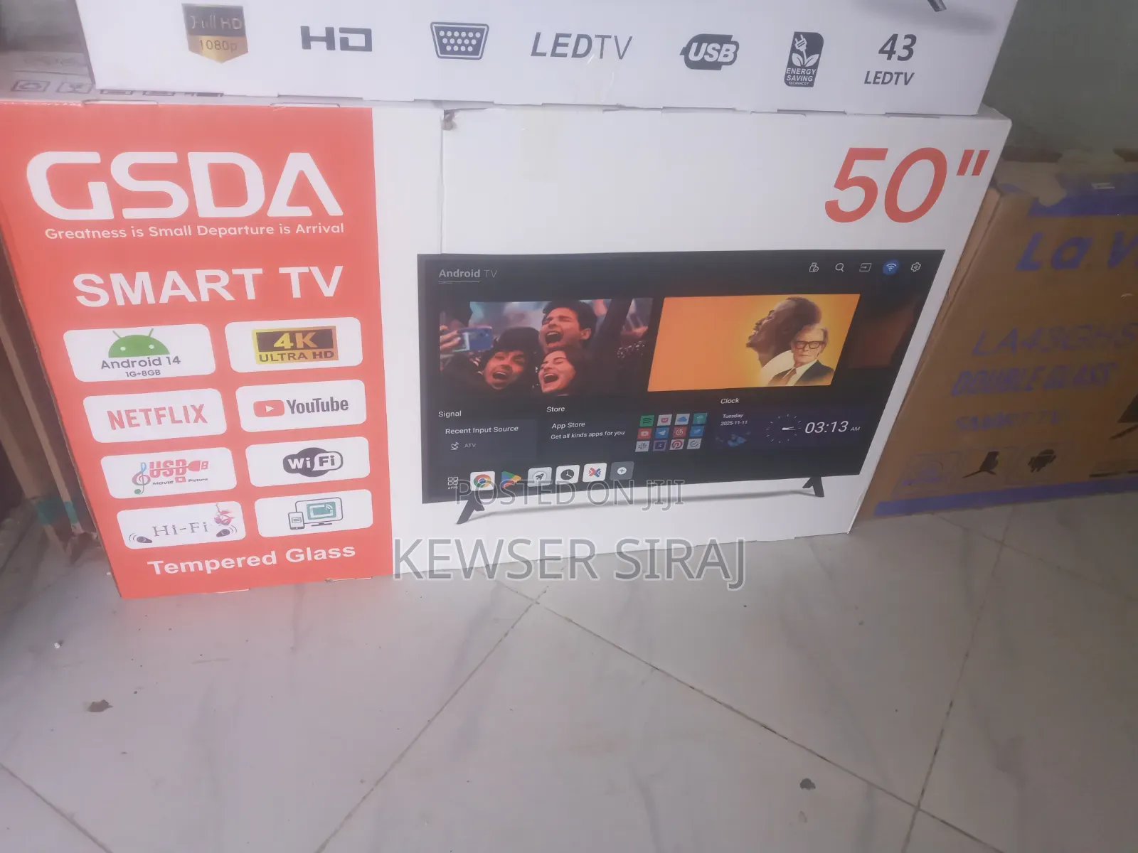 Gasda 50inch Tv Smart Android New Model 20 25