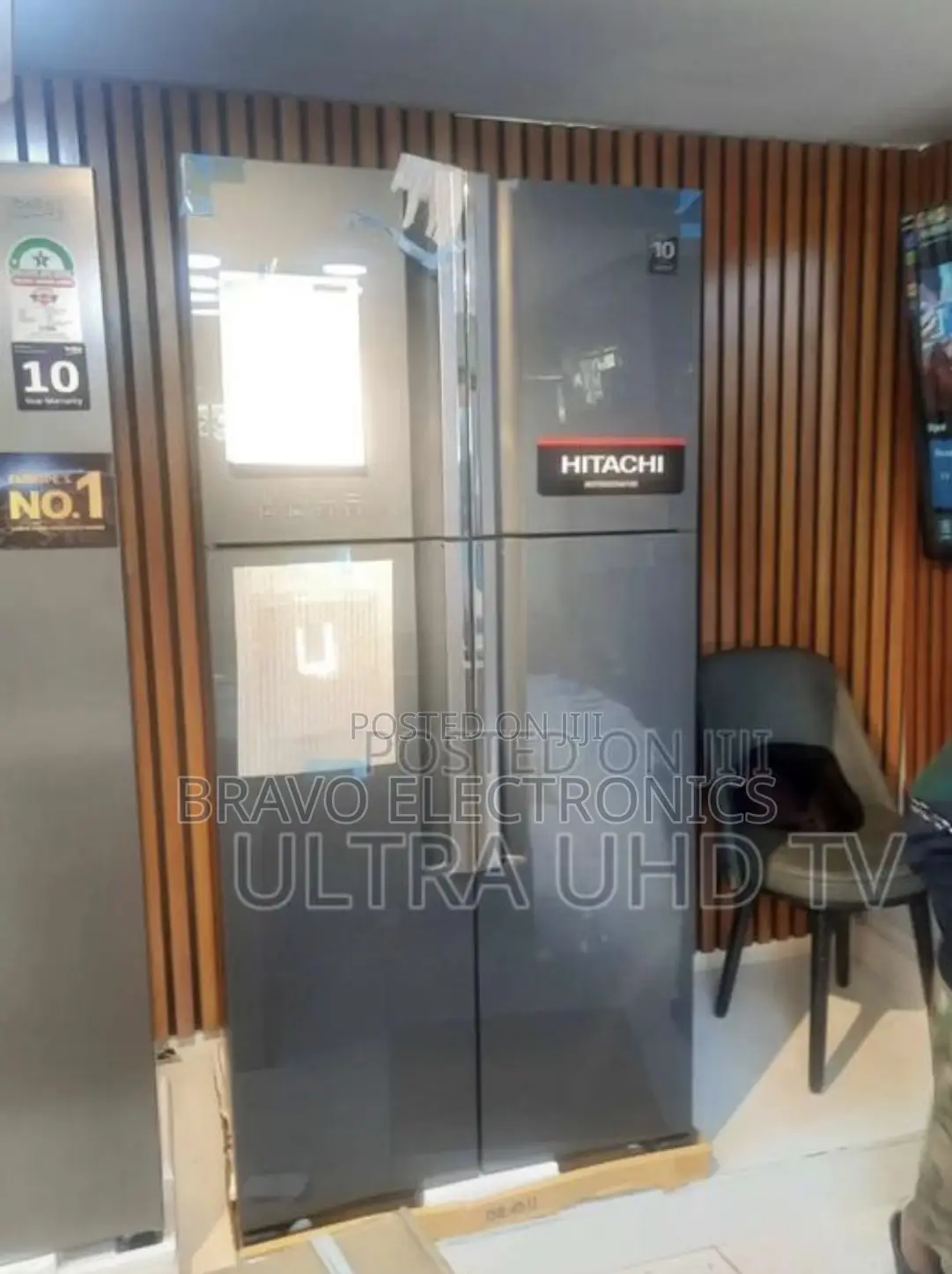 Hitachi 4 Door Side by Side Inverter Refrigerator Glass Door