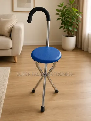 Foldable Walking Stick Chair Stool