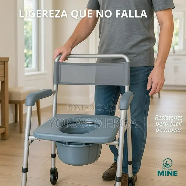 3-in-1 Chair With Wheels for Bath飽 Hygiene, and Mobility