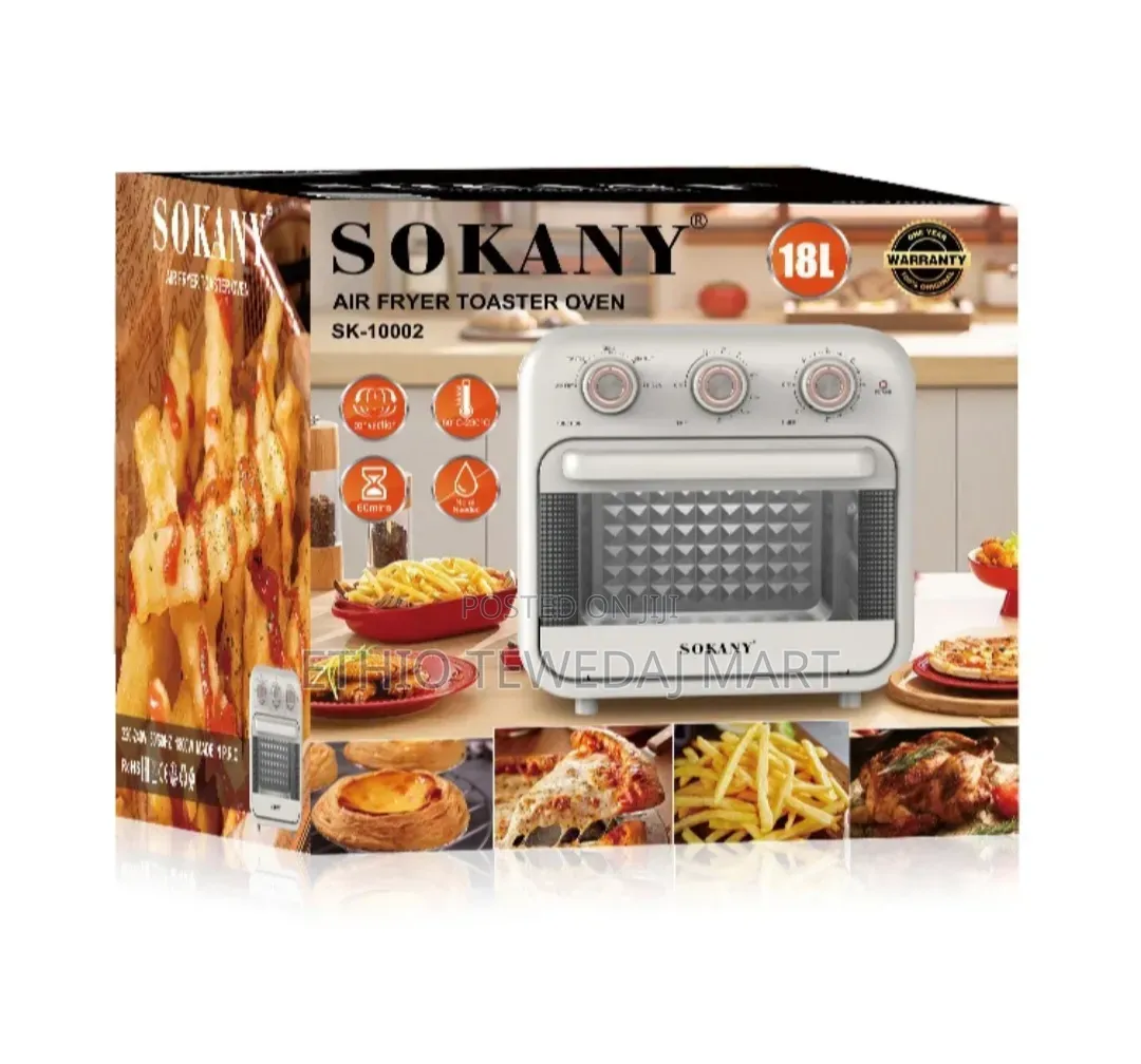 Sokany Air Fryer + Toaster Oven 18 Liter 1800 Watt