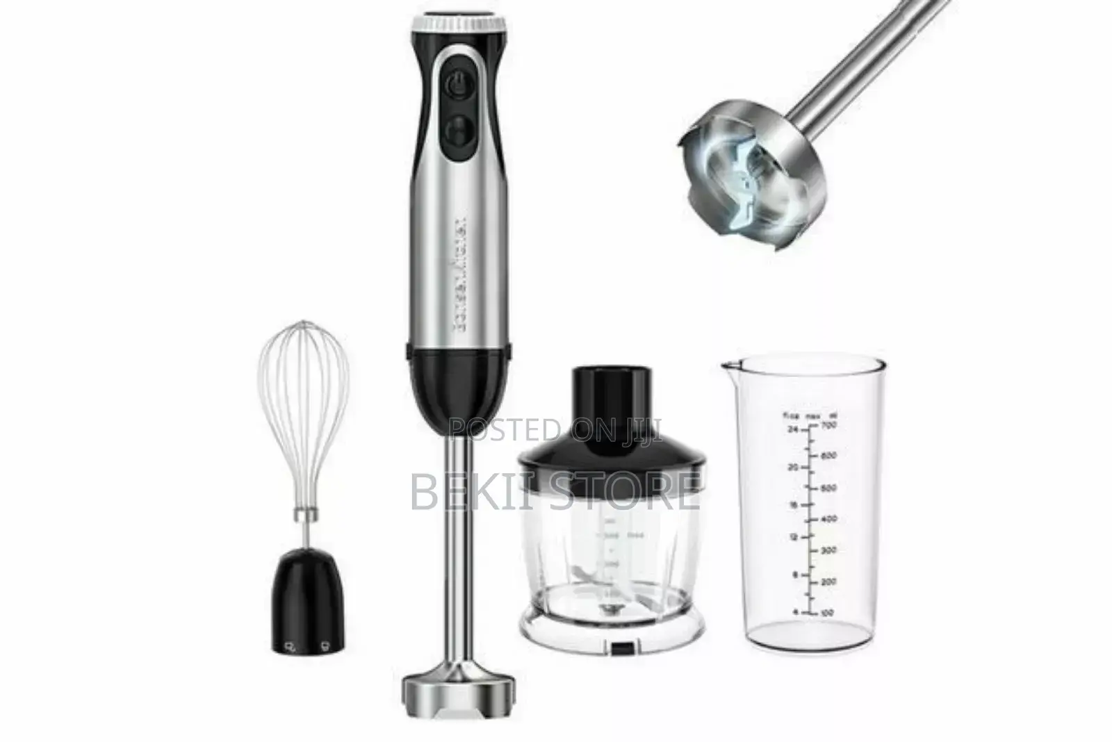 Electric Hand Blender Set With Chopper Whisk