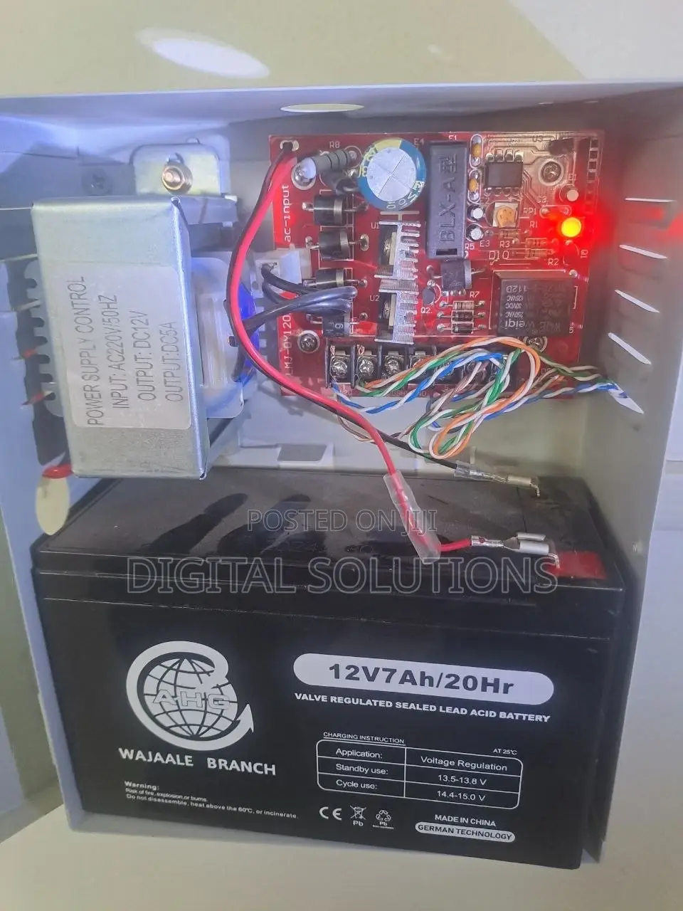 Power Supply for Access Control Plus Backup Battery Zkteco