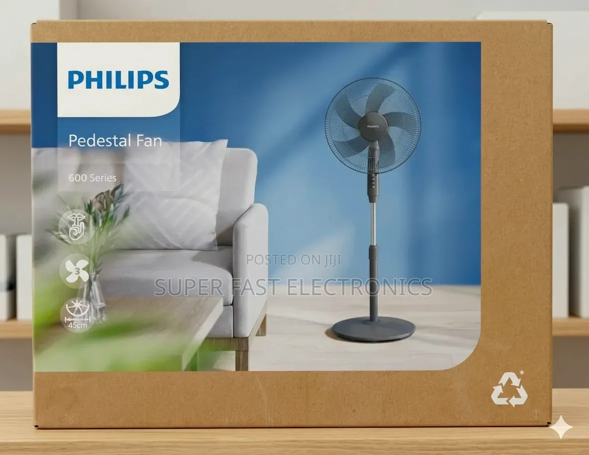 ​Philips Foor Fan 600 Series Pedestal Fan 45cm Adjustable