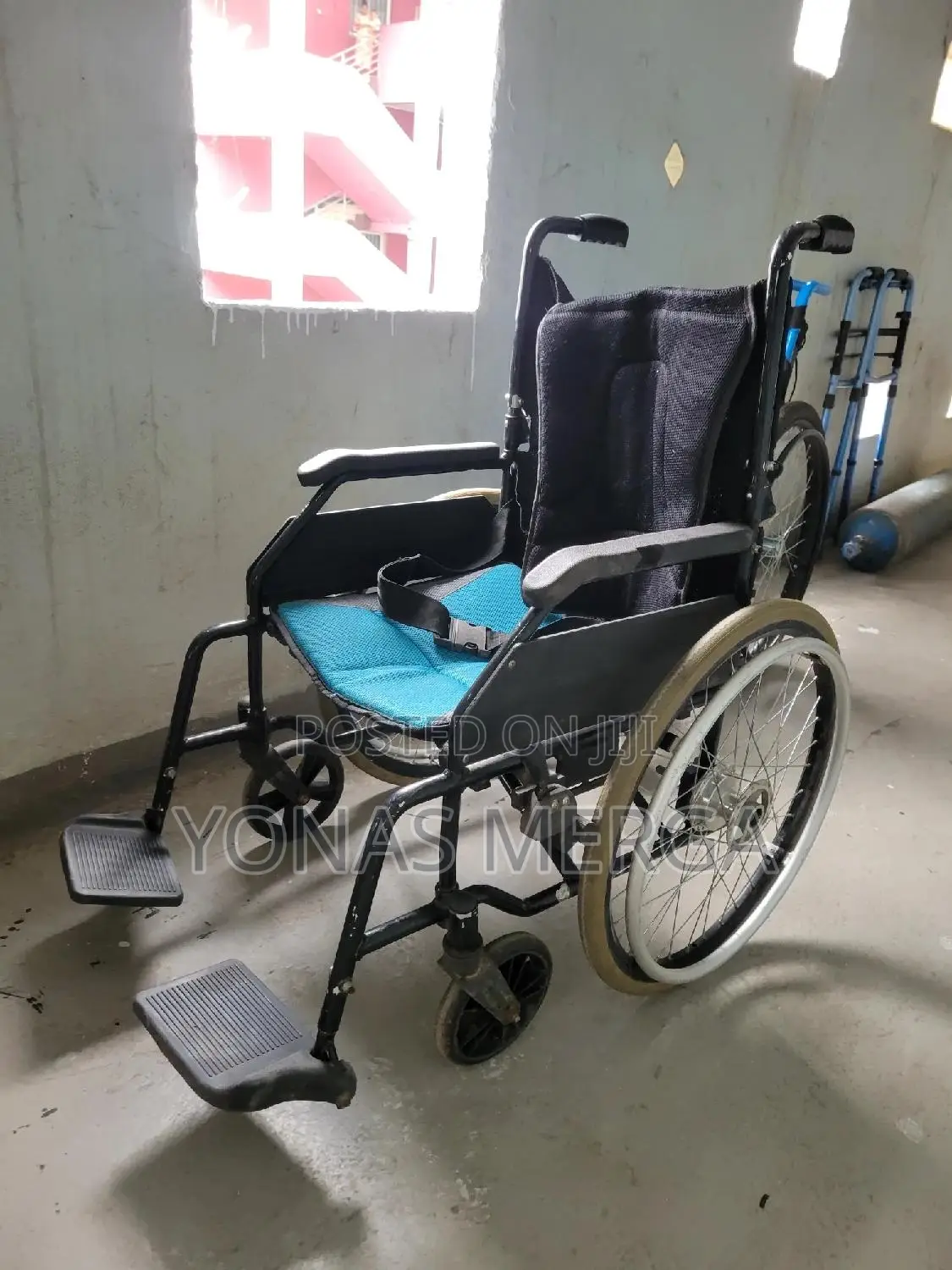 Folding Wheelchair- Attendant Propelled[Colour:Mustard][ Width:400mm]