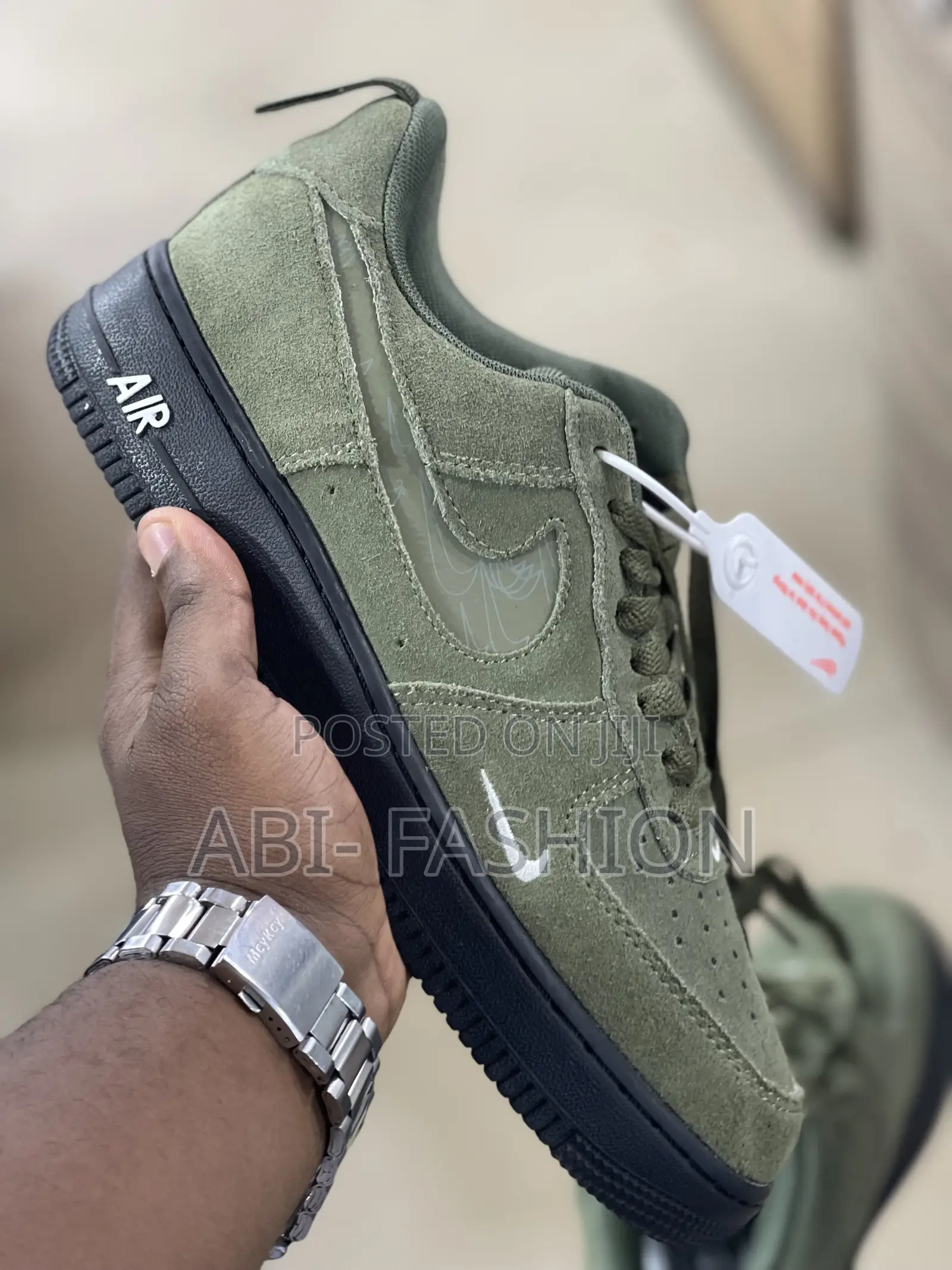 Nike Air Force Green Suede