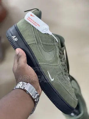 Nike Air Force Green Suede