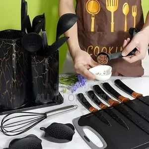 Silcone Kitchen Utensils Set ከፍተኛ ሙቀት የሚቋቋሙ 25set