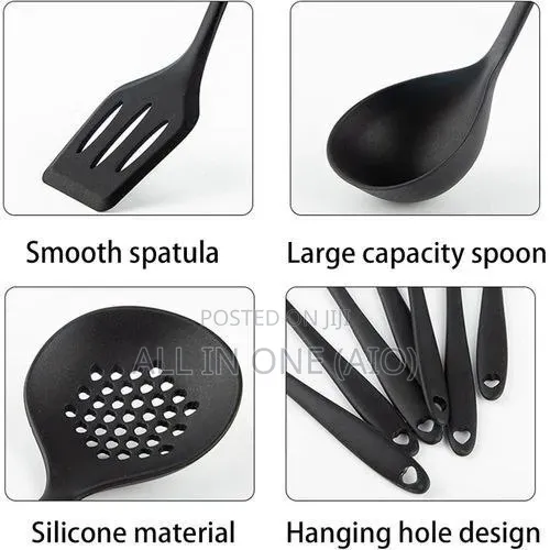 Silcone Kitchen Utensils Set ከፍተኛ ሙቀት የሚቋቋሙ 25set