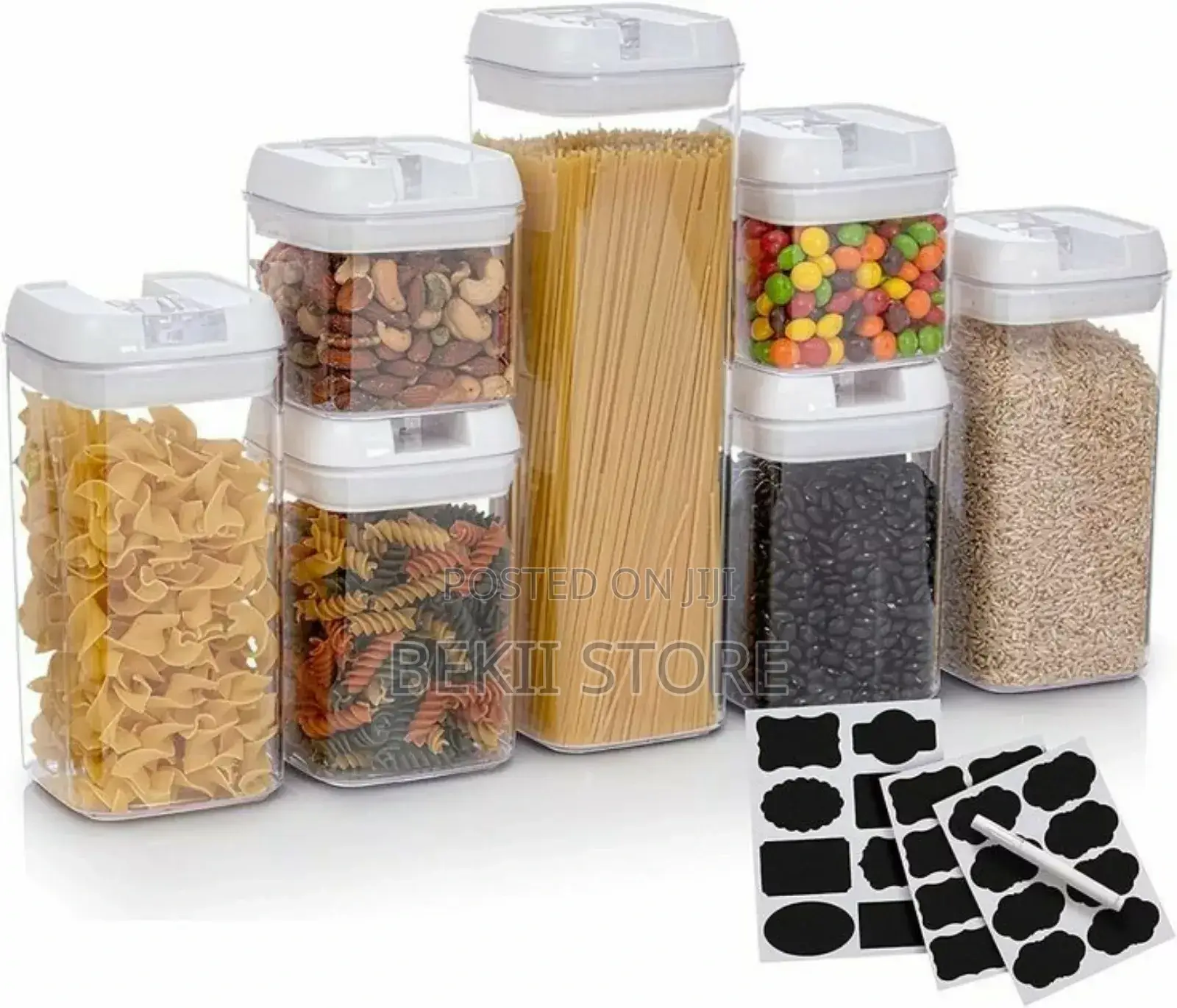 7 Pieces Food Storage Containers For Kitchen Organization የምግብ ማስቀመጫዎች