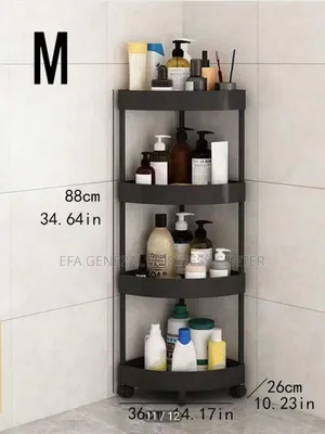 4 Tier Moveable Corner Storage Rack