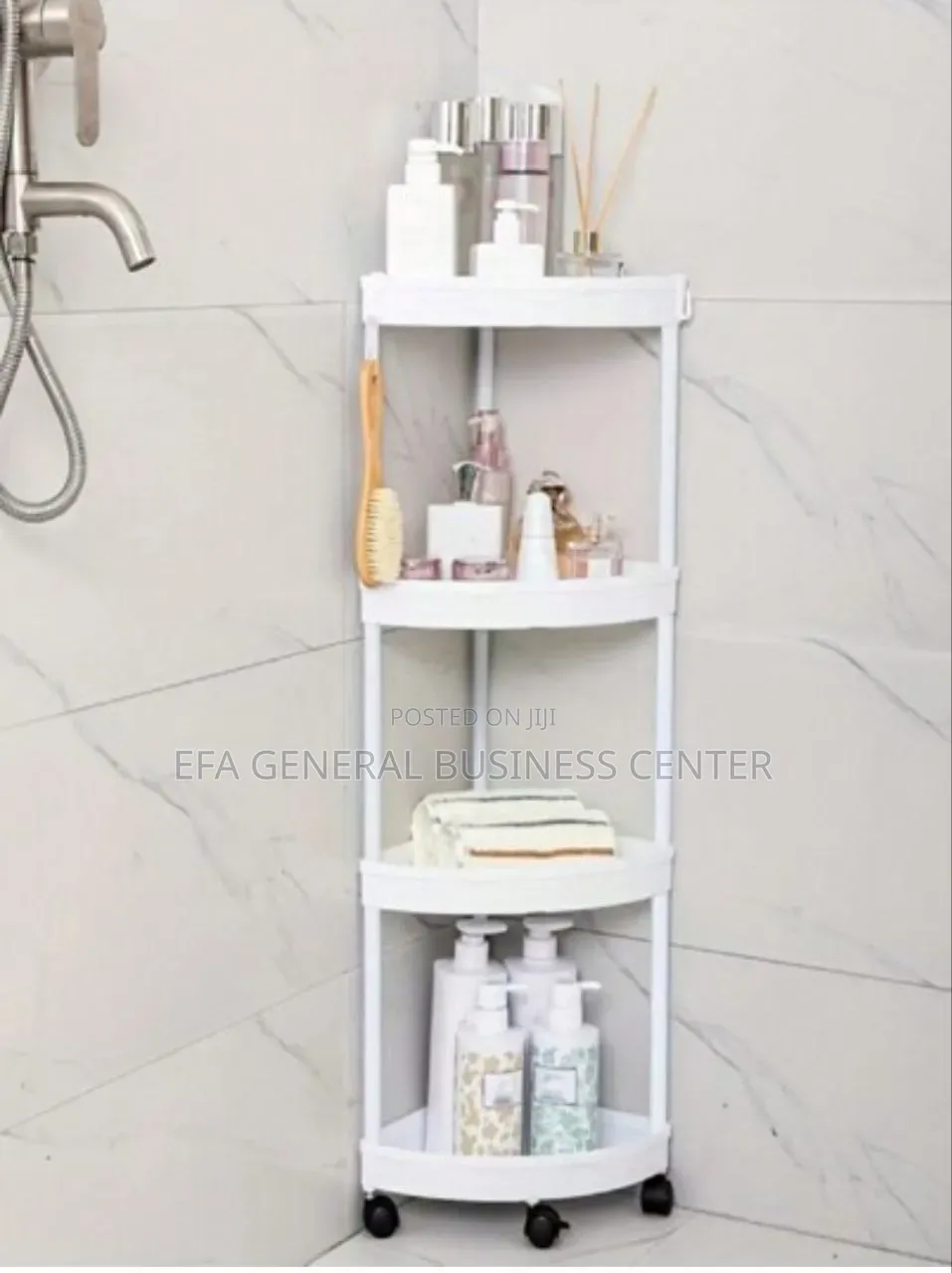 4 Tier Moveable Corner Storage Rack