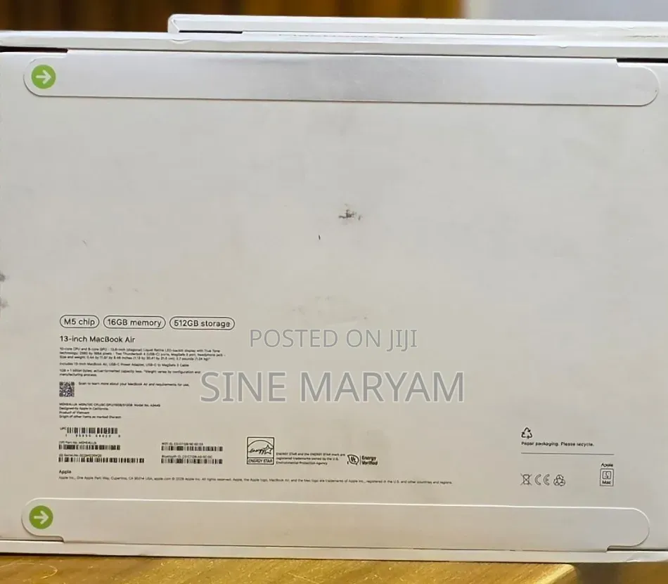 New Laptop Apple MacBook Air 16GB Apple M5 SSD 512GB