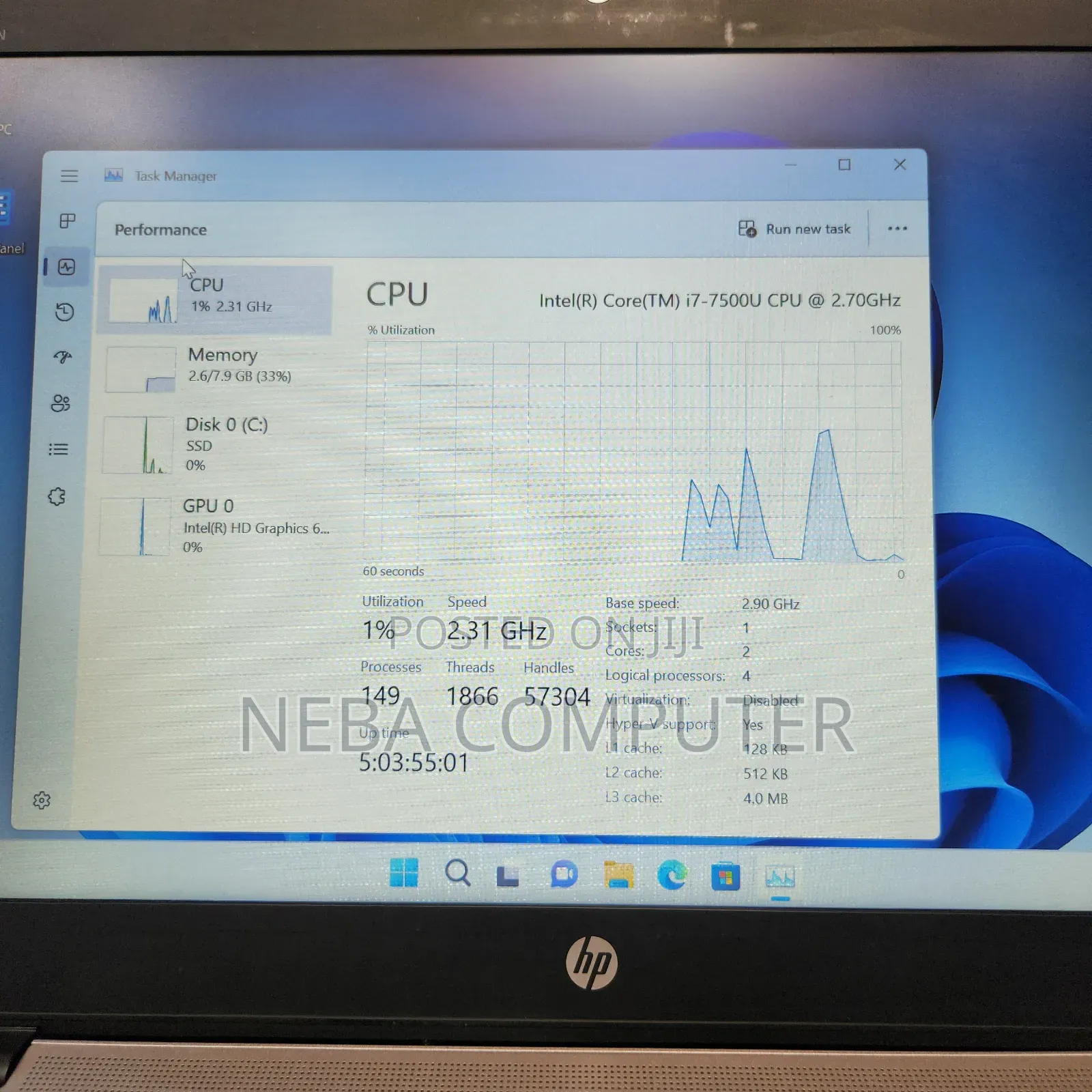 Laptop HP EliteBook 840 8GB Intel Core i7 SSD 256GB