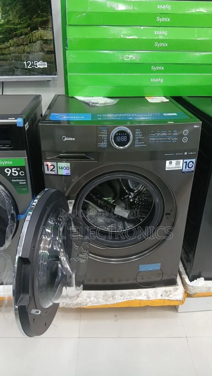 Midea 12"Kg አውቶማቲክ ማጠቢያ ማሽን