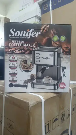 Sonifer Espresso Coffee Maker With a Stainless Steel and Black