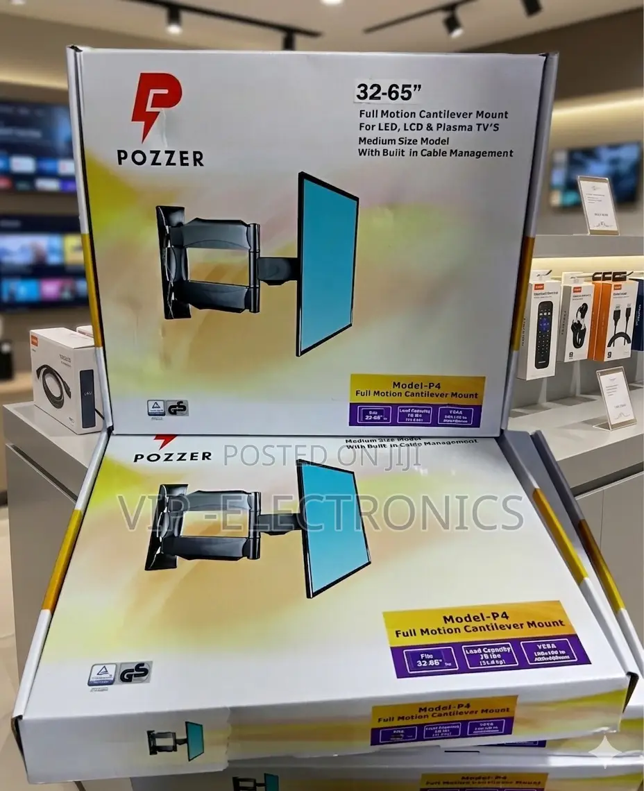 Pozzer Full Motion Cantilever Tv Wall Mount for 32"-65" Screens