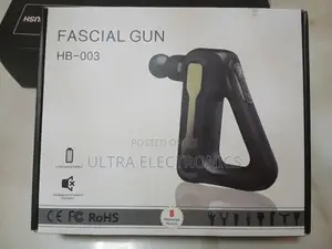 Fascial Gun Hb-003 Muscle Massage Device Shown in Its Packaging.