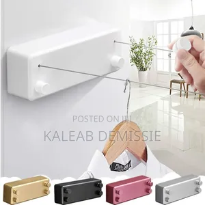 Wall-Mounted, Double-Line Retractable Clothesline