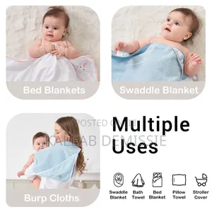 6-Piece Baby Hooded Towel and Washcloth Gift(3ፎጣ 3መጠራረግያ)