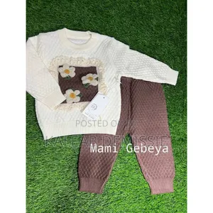 Two-Piece Knitted Baby Clothing Set
