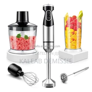 4-in-1 Immersion Hand Blender Set Chopper, Whisk, and Beaker