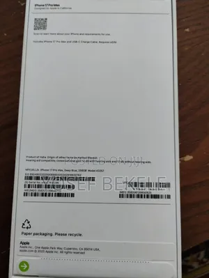 New Apple iPhone 17 Pro Max 256 GB Blue