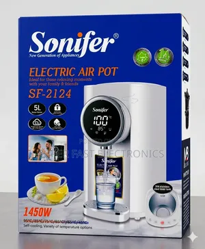 Sonifer Electric Air Pot 5l Capacity 1450w Stainless Steel Innertank