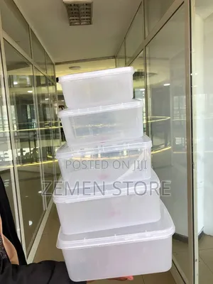 5pcs Bpa-Free Food Storage Containers የፍሪጅ እቃ ማስገቢያ