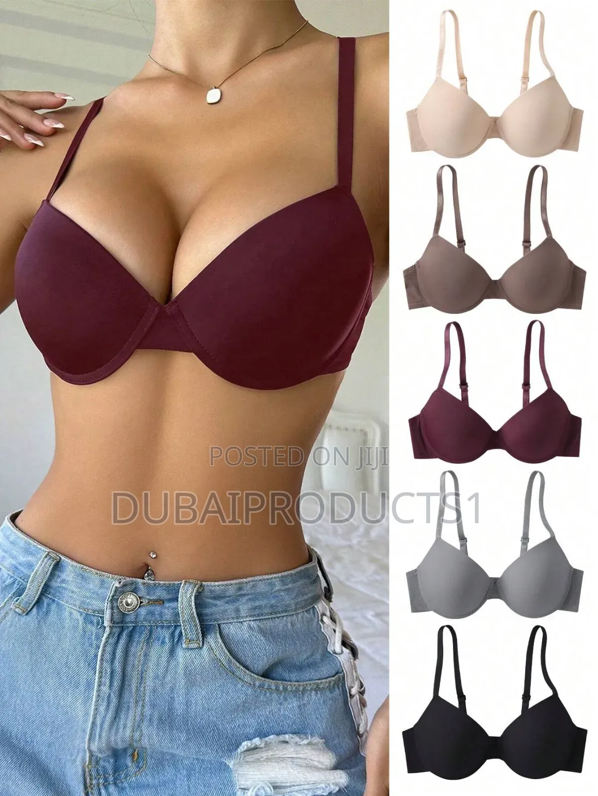 Women's Solid Color Comfortable Underwire Bras ጡት መያዣ