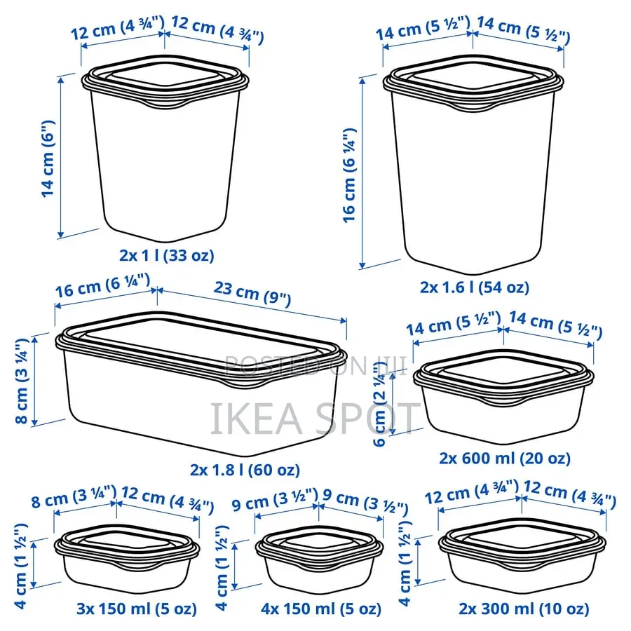 Ikea 17pc Food Container