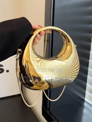 Luxury Gold Sculptural Mini Handbag