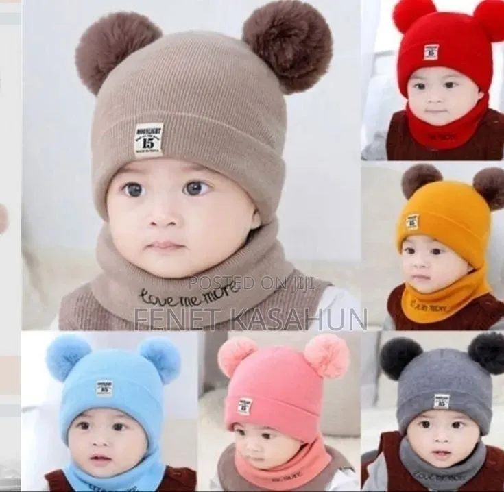 Baby Hat and Scarf (ኮፍያ እና ሰከርቭ)
