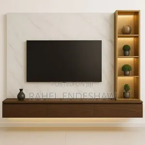 Brown Wall Mounted Tv Stand